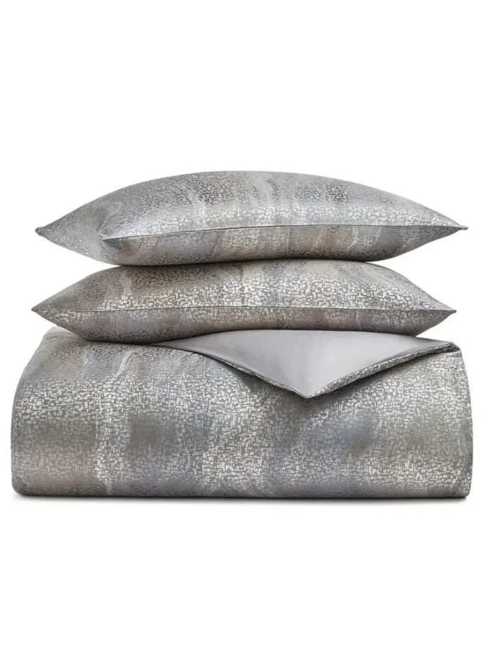 Hotel Collection Terra 3Pc Comforter Set King Gray Taupe MSRP $625